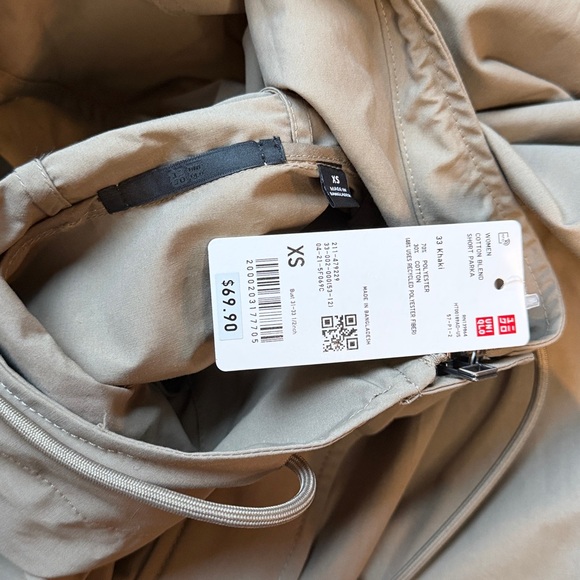 Uniqlo Short Parka Rain Jacket Coat NEW NWT - Picture 6 of 6
